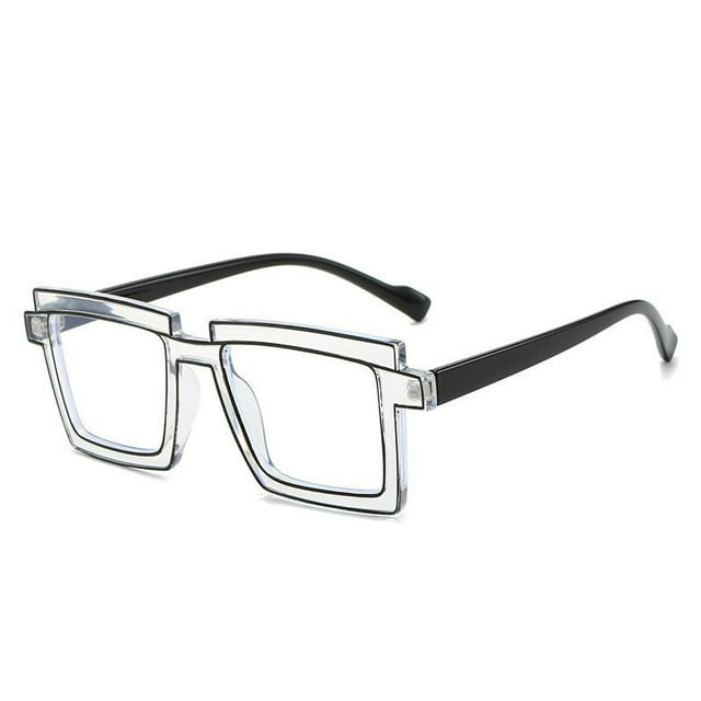 PEONAVET Glasses Blue Light Color Block Glasses Fluorescent Color Contrast Glasses