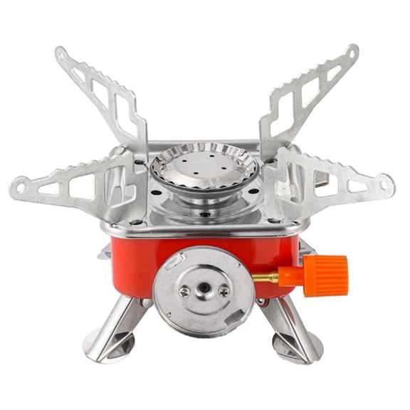 Stainless Steel Portable Foldable Outdoor Mini Gas Stove for Camping, Hiking and Travel with High - efficiency Combustion and Windproof Design