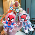 thumbnail image 1 of YIXINGCHEN 2Pcs SpiderMan Cartoon Character Silicone Keychain - Cute Backpack Accessory and Ideal Holiday Gift YSK1110A-232, 1 of 3