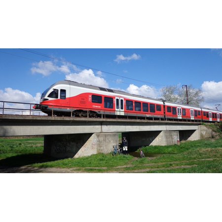 Rail Transportation Set - LAMINATED POSTER Dmu Train Bike Stadler Mav Transport Rail Poster 24x16 Adhesive Decal