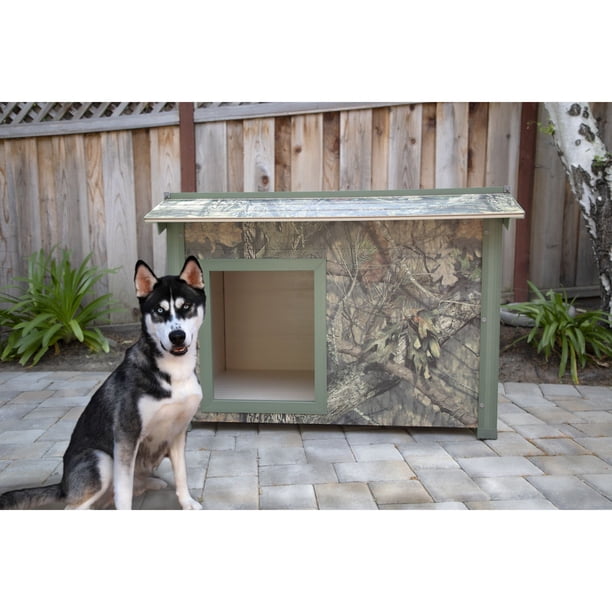 Ecoflex Thermocore Dog House in Mossy Oak for XLarge Dogs Walmart