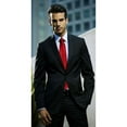 thumbnail image 2 of Men's Black Suit White Shirt Red Tie Combination Package Combo ~ Combination Deal, 2 of 2