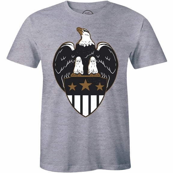 American Eagle Shield Head Veteran Square Monument USA Flag Men's Gift T-Shirt