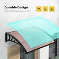 thumbnail image 4 of SPECSTAR Polycarbonate Window Door Awning Canopy with Black Bracket 40 Inch x 160 Inch, Brown, 4 of 7