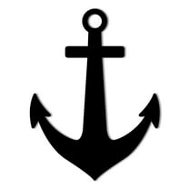 HELLOYOUNG Black Iconic Boat Anchor Logo Home Decorative Accent Metal Art Wall Decoration Accessories Bathroom Decor