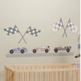thumbnail image 3 of Lambs & Ivy Little Racer Car/Transportation Blue/Taupe Wall Decals/Stickers, 3 of 4