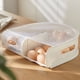 thumbnail image 4 of Caja de almacenamiento de huevos de desplazamiento automático Caja de huevos de plástico transparente en forma de U Caja de almacenamiento de huevos de albaricoque para cocina de una, 4 of 6