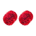 thumbnail image 3 of 2 pompones de animadora con mango de 6 pulgadas. Rojo, 3 of 9