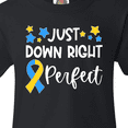 thumbnail image 4 of Inktastic Just Down Right Perfect Down Syndrome Awareness Ribbon Youth T-Shirt, 4 of 5