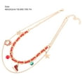 thumbnail image 2 of TEHAUX Women's Multi-Layer Red Pendant Necklace, 1 Pack Stylish Jewelry, Comfortable to Wear Daily, 2 of 6