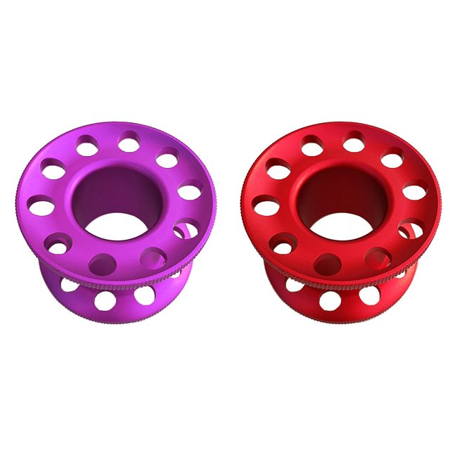 Carrete de Línea de Guía de Buceo de Aleación de Aluminio 2 Piezas Cola 2 Colores