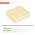 thumbnail image 3 of Uxcell 10Pcs Basswood Sheet 3.9 x 3.9 x 0.4 Inch Unfinished Wood Boards for Crafts Laser Cutting with Smooth Surfaces, 3 of 5