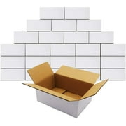 Shipping Box BM964 9"L x 6"W x 4"H, Pack of 25, White Mailing Corrugated Cardboard Box