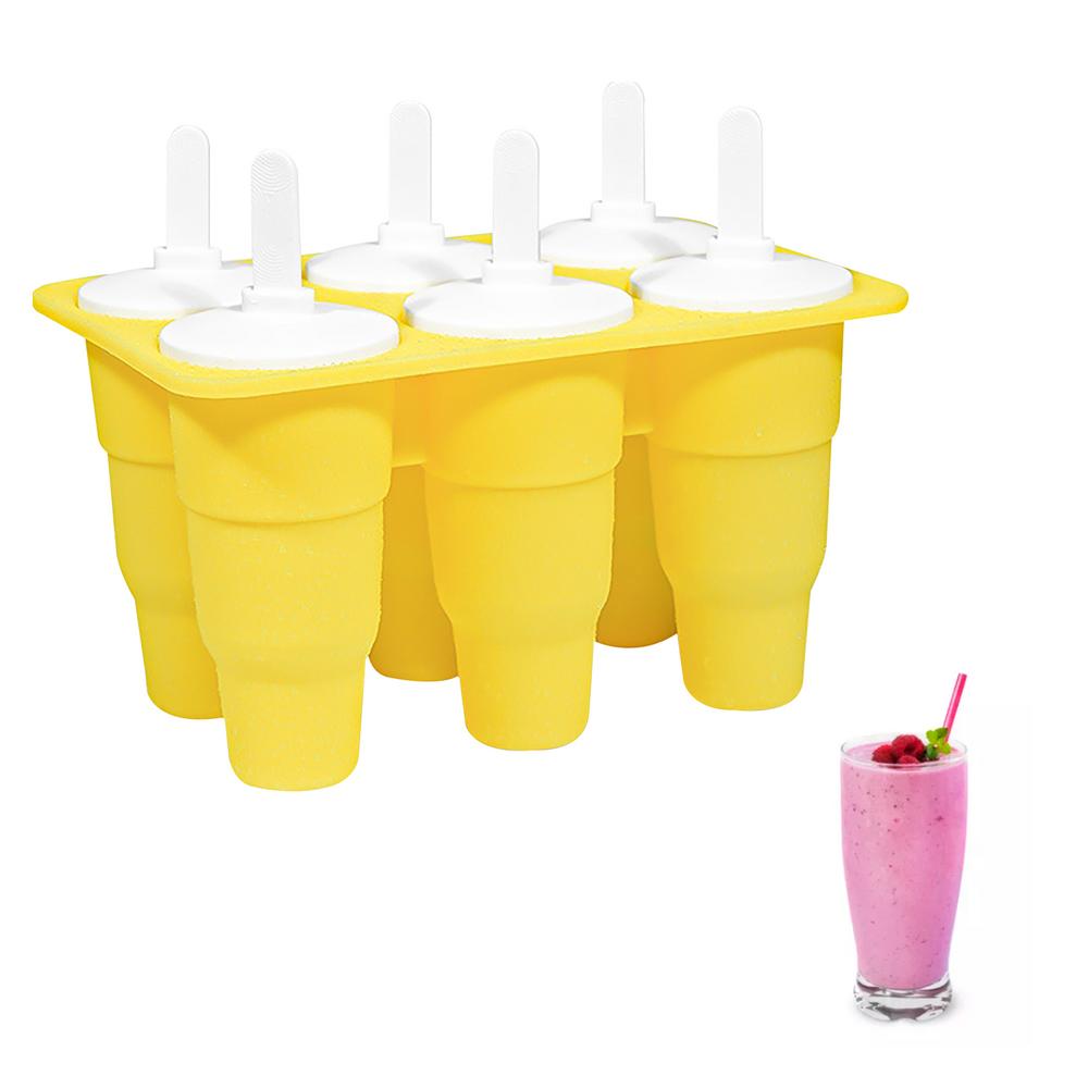 Famure Homemade Ice Cream Mold 6Grid Ice sicle Molds Reusable sicle