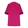 thumbnail image 5 of LEWKW Womens Oversized T-Shirt & Biker Shorts Sets Striped Sleeve Activewear Casual Summer Loungewear Varsity Style Athletic 2 Piece Matching Outfits, 5 of 5
