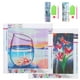 thumbnail image 5 of Kit De Pintura De Diamantes Con Patrón De Flores Para Reducir El Estrés, Pintura De Diamantes De 11,8 X 11,8 Pulgadas, Regalo Para Pintura De Cumpleaños Con Decoración De, 5 of 7