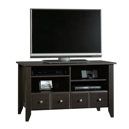Sauder Shoal Creek Panel TV Stand, Jamocha Wood Finish