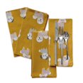 thumbnail image 6 of "S4Sassy Gold Puppies Dog Cotton Napkin Printed Everyday Basic Washable Table Linen 20 x 20""(Pack of 4)", 6 of 8