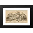 thumbnail image 2 of Carl Rahl 18x12 Black Modern Framed Museum Art Print Titled - Rudolf I of Habsburg on the Body Przemysl Ottokars II of Bohemia (1850-1860), 2 of 5
