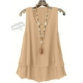thumbnail image 5 of LLYWEY Women's Linen Scoop Neck Tank Top - Layered Solid Color Flowy Casual Loose Sleeveless Summer Tanks, 5 of 7