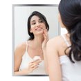thumbnail image 3 of Costway 24" x 36" Large Rectangular Wall Mirror Stainless Steel Frame Floating Glass, 3 of 10
