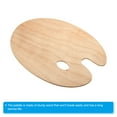 thumbnail image 4 of Uxcell 9"x12" Wooden Paint Palette Wood Color Mixing Oval Painting Palette with Thumb Hole 6 Pack, 4 of 6