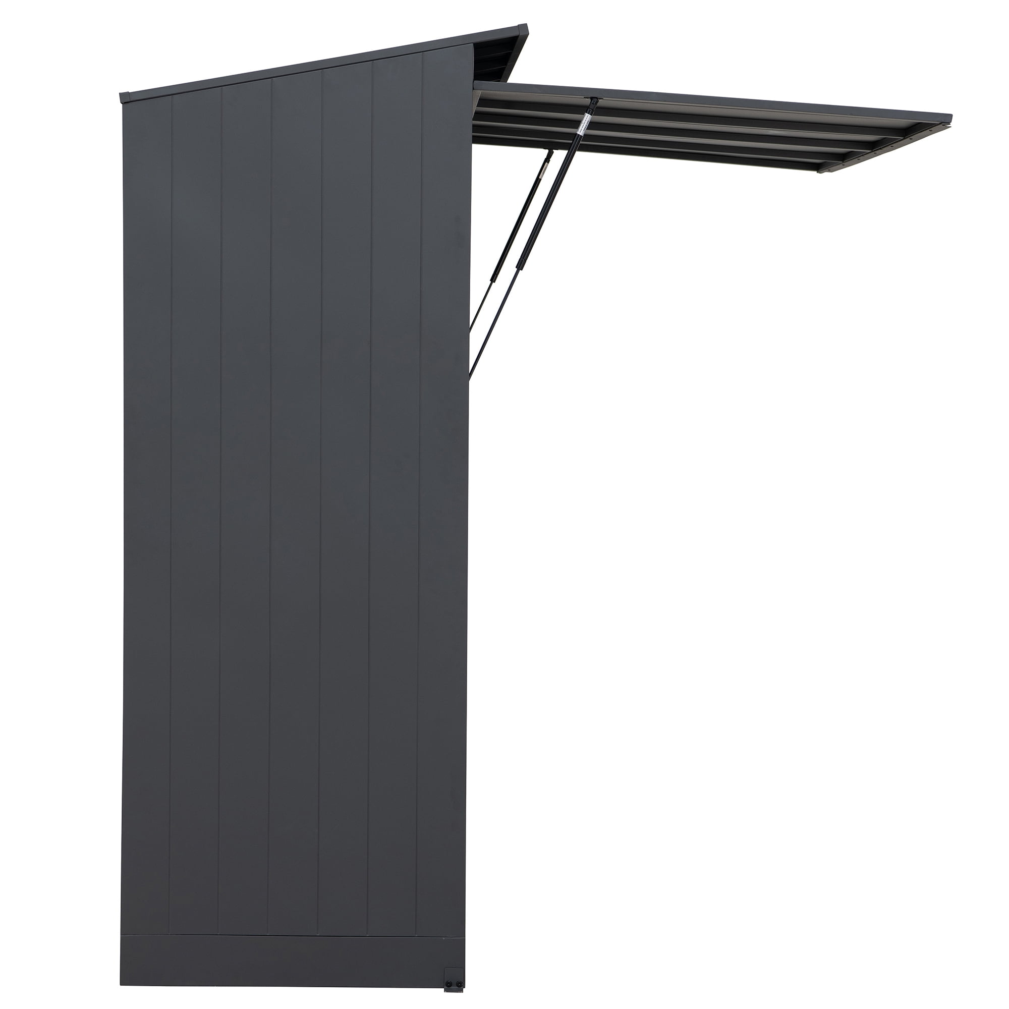 Sunjoy 7 x 3 Ft. Outdoor Kitchen Island Grill Station with Overhead Lift-Up Door and Folding Sliding Doors for Compact Space