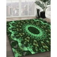 thumbnail image 3 of Ahgly Company Machine Washable Indoor Square Transitional Dark Forest Green Area Rugs, 4' Square, 3 of 7