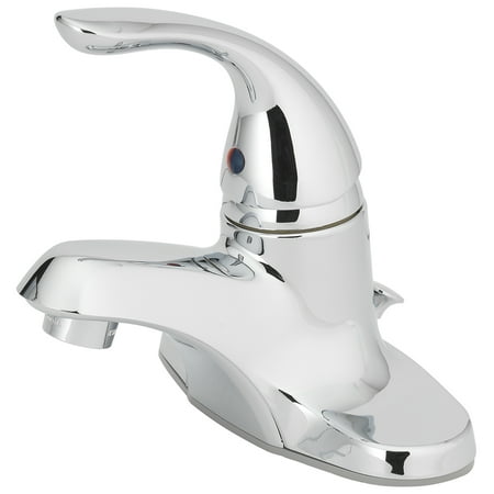 Mainstays 4  Centerset Single Handle Bathroom Sink Faucet with Pop-up Assembly in Chrome