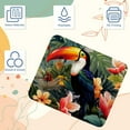 thumbnail image 3 of Toucan Printed Square Desk Pad Mouse Pad Desk Mat Non-Slip Rubber Bottom – 8.3x9.8 Inch – Suitable for Office and Gaming, 3 of 6