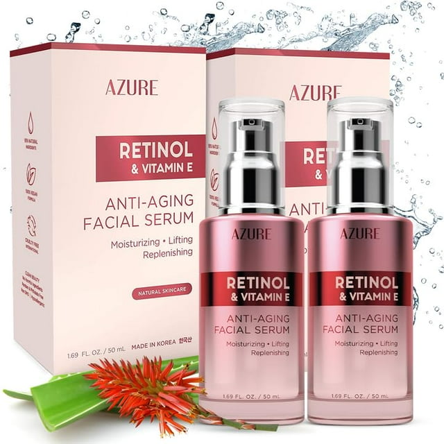 Sérum Retinol Azure Cosmetics para el Rostro Anti-Edad 2 Pack