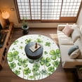 thumbnail image 2 of St. Patrick's Day Washable Area Rug&nbsp;4 ft Watercolor Falling Green Lucky Shamrocks Plant Soft Round&nbsp;Rugs for Living Room, Non Slip Carpet for Bedroom&nbsp;Entryway Dining Room, 2 of 9
