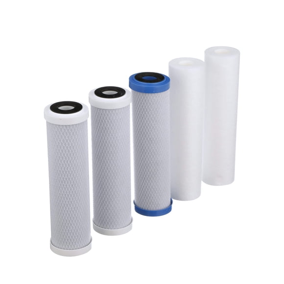 Watts Premier 500124 Pack de Remplacement de Filtre à Eau Annuel, Ensemble de 5 Pcs, Blanc/bleu