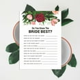 thumbnail image 6 of Inkdotpot 50-PackFloral GreeneryHow Well Do You Know The Bride Bridal Shower Bachelorette PartyGameWho Know The Bride Best ActivityCards, 6 of 7
