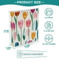 thumbnail image 5 of Cute Watercolor Tulips 3 Ring Hardcover Binders 1.5in Round Rings for Letter-Size Folder Paper Organizer Pockets for Office Student Recipe, 5 of 9