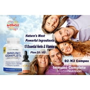 Immune Boosting Combo - D3 Liquid Drops Plus Immuno Complete Multi-Ingredient Capsules