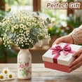 thumbnail image 4 of DAKIMOE Rustic Ceramic Vase, Decorative Flower Vase Farmhouse Decor for Home Living Room Bedroom Kitchen Office Shelf Decor,6 Inches, 4 of 7