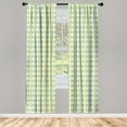 thumbnail image 4 of Ambesonne Geometric Window Curtains, Octagons and Squares Art, Each 28" W x 95" L, Yellow and Pale Green, 4 of 4