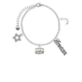 thumbnail image 2 of Delight Jewelry Silvertone Open Cat Face Silvertone Dream Big Charm Bracelet, 7.5+2" Extender, 2 of 4