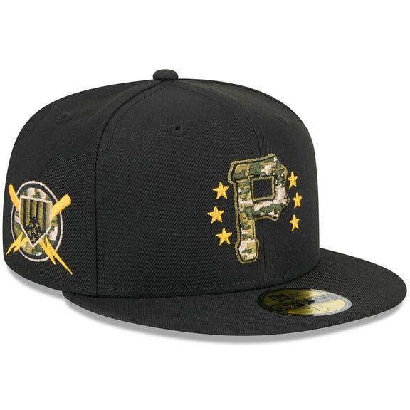 Men's New Era  Black Pittsburgh Pirates 2024 Armed Forces Day On-Field 59FIFTY Fitted Hat