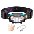 thumbnail image 1 of Linterna frontal Led recargable por USB, ultraligera, cómoda, superbrillante, resistente al agua, para correr, hacer senderismo y andar en bicicleta, 1 of 5