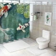 thumbnail image 7 of Autua Koi Fish Lily Pads Pond Chic Modern Bathroom Decor Shower Curtain with Hooks 69"x72, 7 of 7