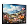 thumbnail image 2 of Designart "Mountain Charm Of Purple Tulip Blooms I" Tulips Floater Framed Wall Decor, 2 of 5