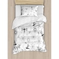 thumbnail image 3 of Ambesonne Dragonfly Indian Bohem Inspired Flying Butterfly Like Bugs and Flowers Dandelion Image Duvet Cover Set, 3 of 3