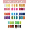 thumbnail image 5 of Nicpro 48 Colors Watercolor Paint Set with 8 Pcs Painting Brushes, 25 Sheet Water Color Paper, 2 Water Brush Pens, Palette, Sponge, Art Supplies Kit with Gift Box, 5 of 8