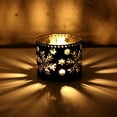 thumbnail image 3 of Christmas Iron Hollow Candle Holders Xmas Candlestick Decoration Snowflake, 3 of 8
