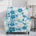 thumbnail image 2 of FKELYI Stretchable Recliner Slipcover Blue White Flower Print Reclining Chair Protector for Single Seat Lounge Armchair Anti-Dust Furniture Cover, 2 of 7