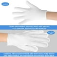 thumbnail image 5 of BAODELI Cotton Gloves, 30 Pcs White Washable Stretchable Gloves for Dry Hands, Moisturizing, Eczema, Men & Women, 5 of 8