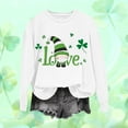 thumbnail image 3 of YABCSAZ St Patrick's Day Sweatshirts for Women Shamrock Clover Printed Funny Ugly Shirts Long Sleeve Irish Shirts Casual Loose Oversize Charms Shirts Blouse Paddy's Day Great Parade Tops, 3 of 5