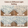 thumbnail image 7 of Design&I 8'x10' Washable Area Rug Herringbone Vintage Faded Interlocking Geometric Boho Washed Flowing Dynamic for Dining Room, Large Office, Lounge, Snag-Free, 7 of 7